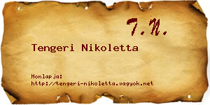 Tengeri Nikoletta névjegykártya